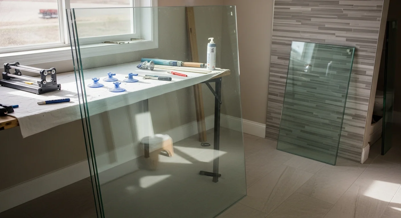 Professional glass installation and custom mirror work for residential and commercial properties
