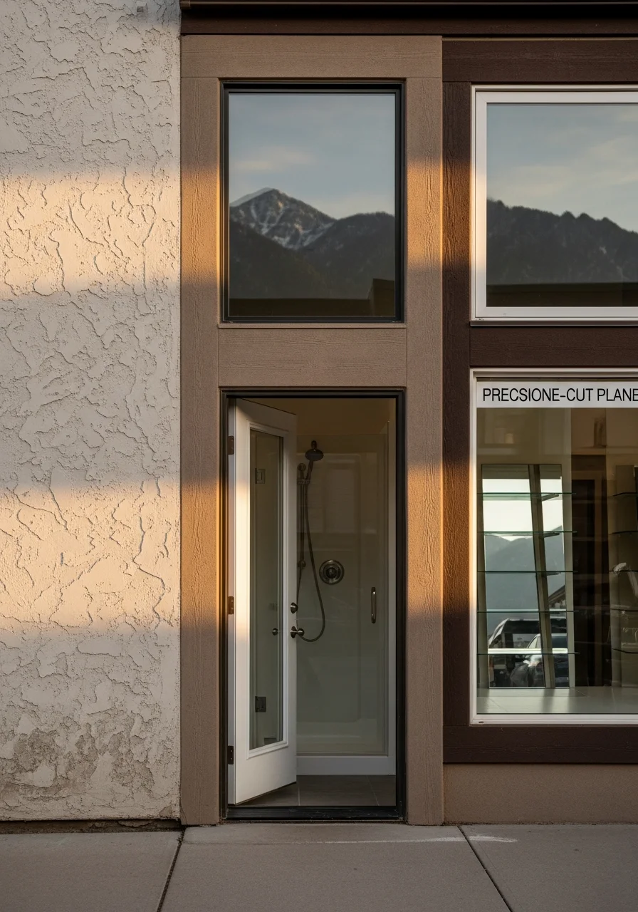 Detail of quality exterior work on a Heber property, demonstrating professional mountain construction standards.